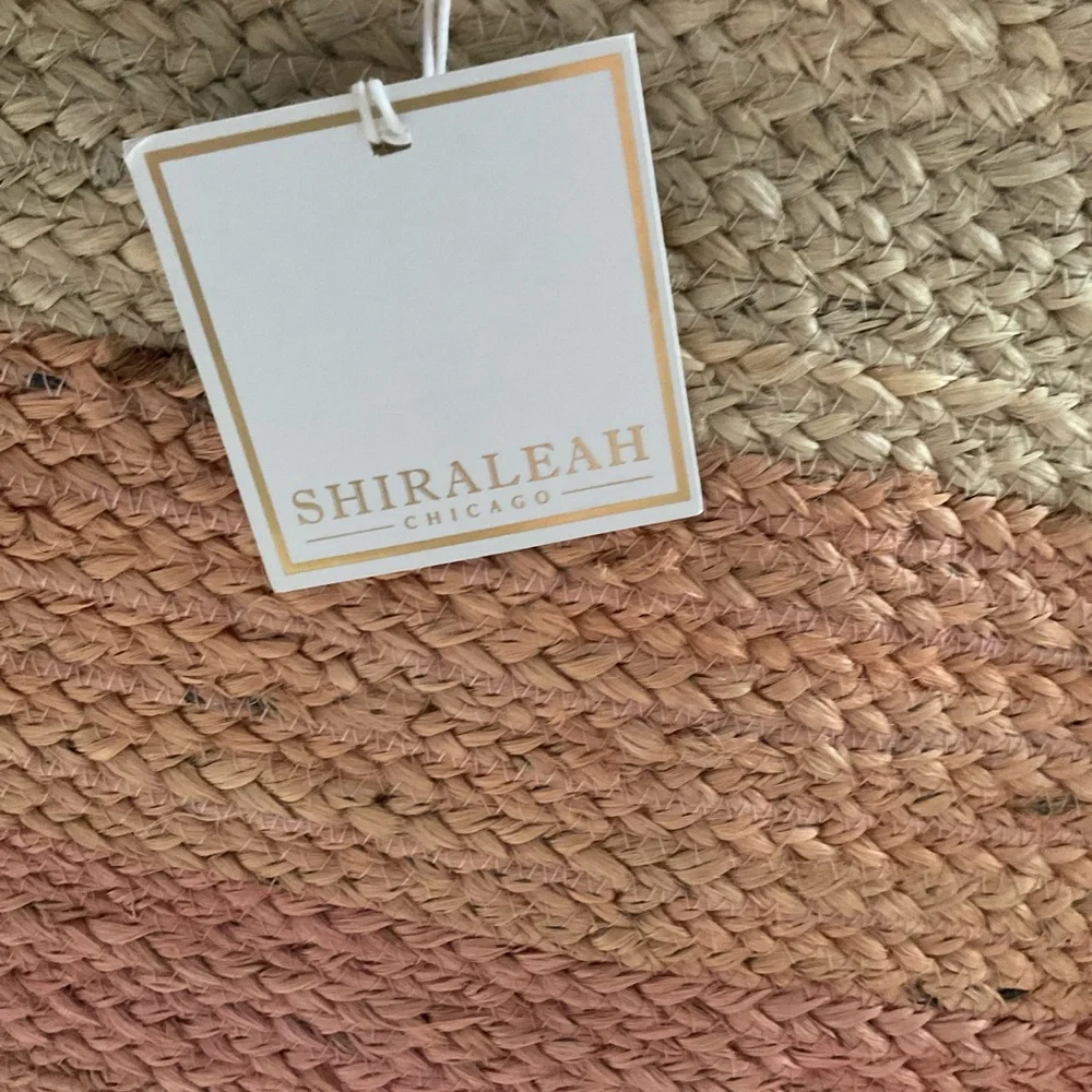 Shiraleah Pink and Tan Woven Tote - Picture 5 of 5